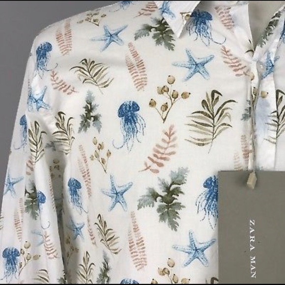 Zara Other - Zara Man Jellyfish Button Up